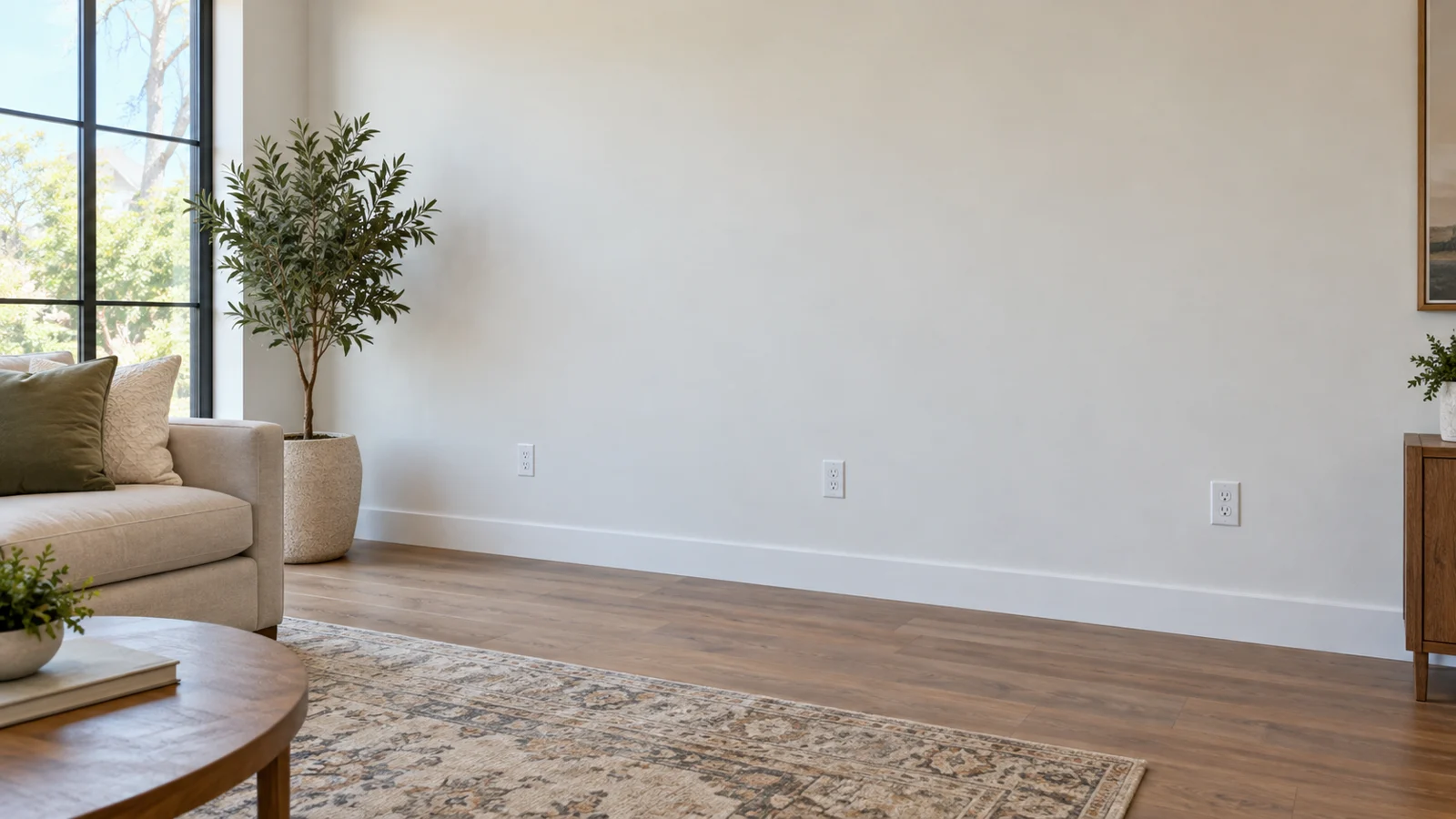 Photorealistic illustration: Living-room wall receptacles