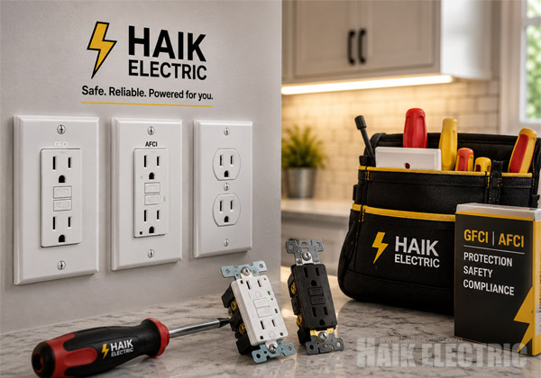 Outlets, GFCIs, and AFCIs Installations and Replacements by Haik Electric