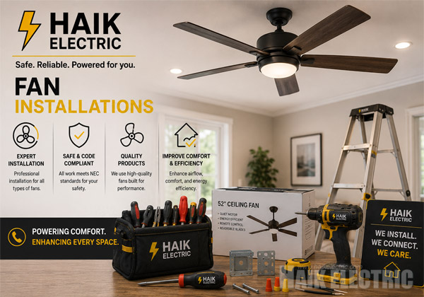 Attic, Ceiling, Exhaust, and Ventilation Fan Installations by Haik Electric