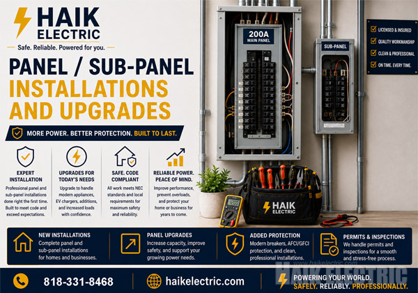 Panel / Sub-Panel Installations and Upgrades by Haik Electric