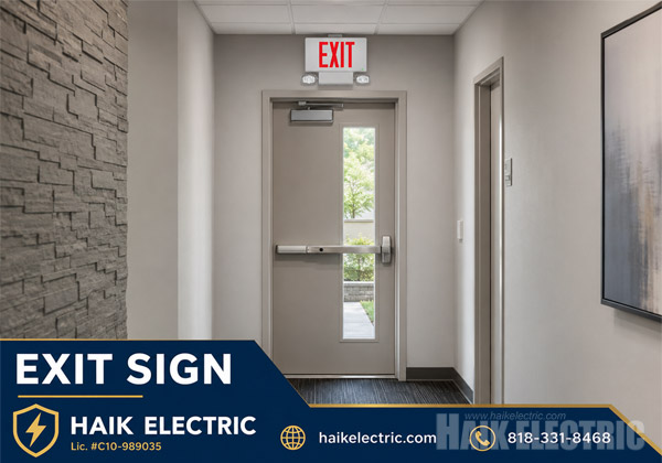 Exit Sign and Emergency Light Installations project example 1
